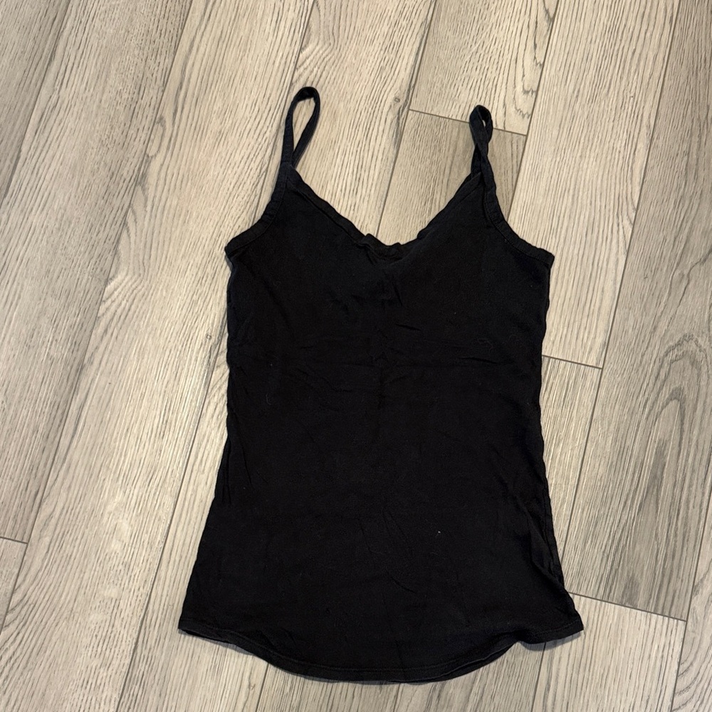 Black Women's Camisole Top Junior size M medium tank top in good used condition
